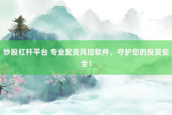 炒股杠杆平台 专业配资风控软件，守护您的投资安全！