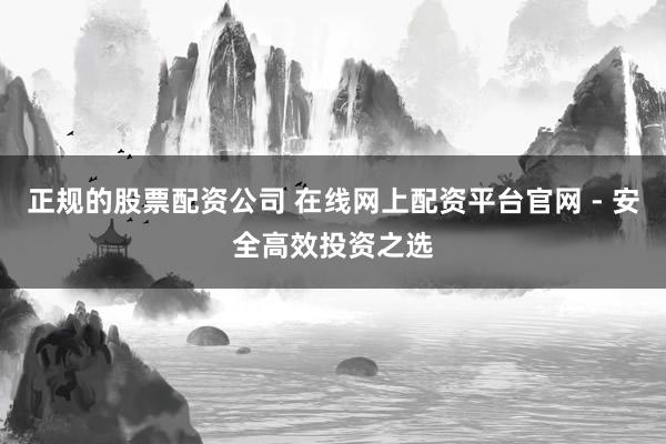 正规的股票配资公司 在线网上配资平台官网 - 安全高效投资之选