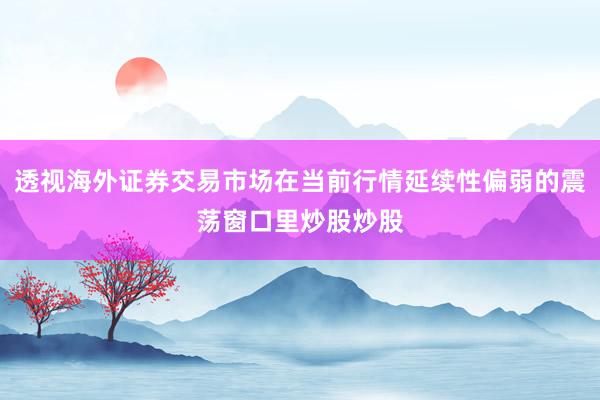 透视海外证券交易市场在当前行情延续性偏弱的震荡窗口里炒股炒股