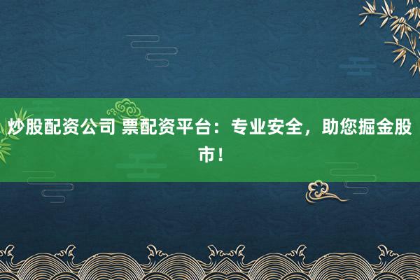 炒股配资公司 票配资平台：专业安全，助您掘金股市！