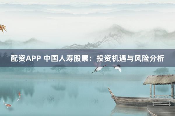 配资APP 中国人寿股票：投资机遇与风险分析